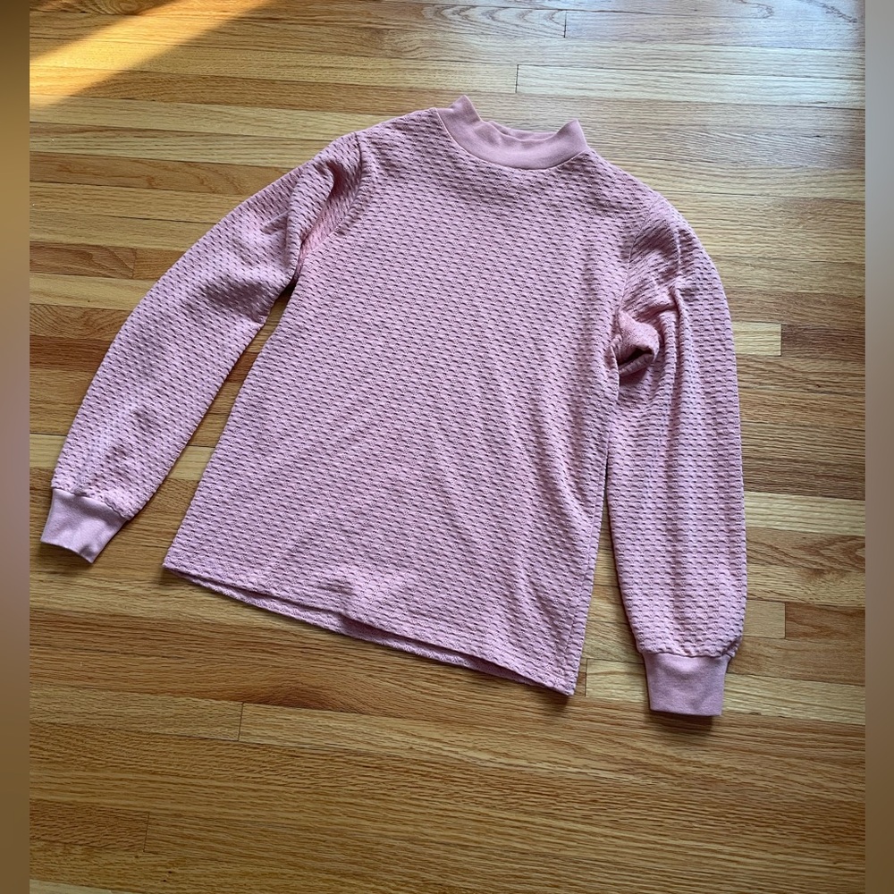 J Crew Pink Knit Mock Neck
